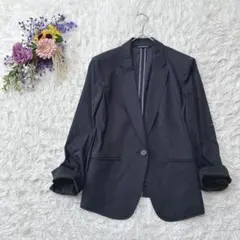 美品＊23区　テーラードジャケット　ストレッチ　シンプル　オフィス　黒　38