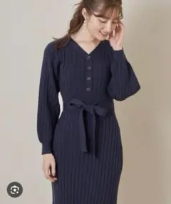 ボリュームスリーブワンピース