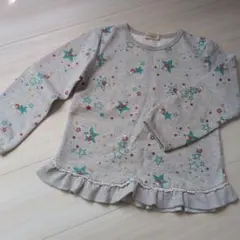 ニットプランナーKP120長袖トレーナー グレー女の子キッズこども