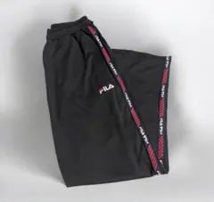 FILA フィラ ジャージ パンツ L ブラック サイドライン トラックパンツ