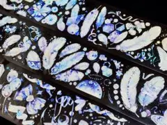 切売 1679★ 海外 マスキングテープ マステ PET 装飾 羽 翼 虹光