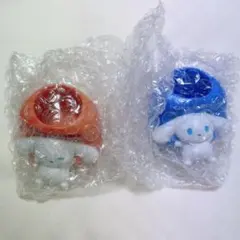 アイシナモロール　マスコット　印鑑スタンド　2個セット　青　オレンジ