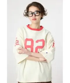 Champion　フットボールTシャツ オフホワイト