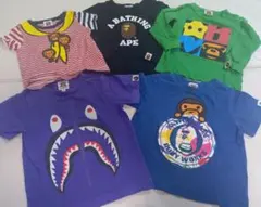 美品BAPE KIDS 迷彩柄 Tシャツ 130cm正規品 - メルカリ