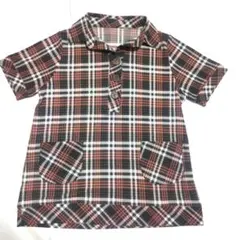 ☆ APAISER レッド×グレー×ホワイトカラー チェック柄 半袖シャツ