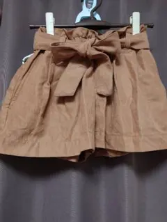 LOWRYS FARM　ウエストゴム　リボン付　ショートパンツ　ショーパン　F