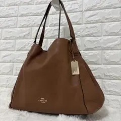 COACH コーチ トートバッグ 肩掛け イーディー シボ革　ターンロック