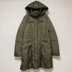 【UNTITLED】ダウンコート　ロング【2】 フード　ダウンジャケット　カーキ