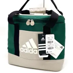 新品タグ付き adidas クーラーバッグ2way 底板付き グリーン×グレー