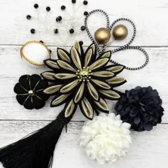 髪飾り　☆4132☆ つまみ細工　成人式　卒業式　結婚式　七五三　帯留め