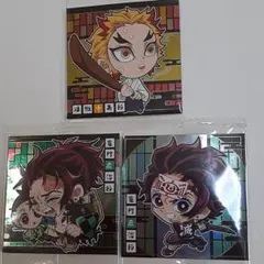 鬼滅の刃　ディフォルメ シール ウエハース　竈門 炭治郎　煉獄 千寿郎　ねじれ渦