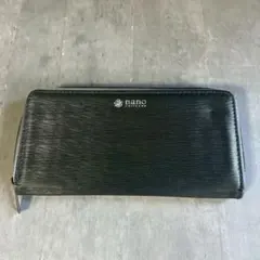 美品 nano universe ラウンド長財布 黒のサムネイル