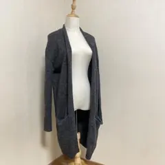 GAP オーバーサイズカーディガン ロングニットカーディガン グレー