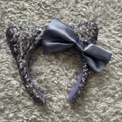 USJ猫耳カチューシャ パープル　スパンコール