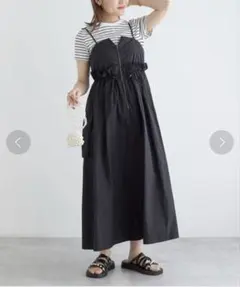 w closet カーゴナイロンキャミワンピース