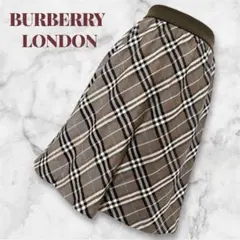 【BURBERRY LONDON】スカートAライン ノバチェック　ウール100%