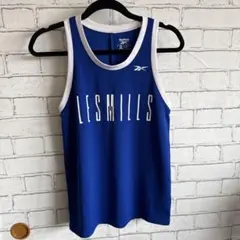 Reebok LES MILLS タンクトップ 青　メンズXS
