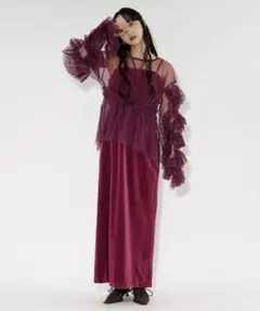 Elegant volume sleeves　セットキャミドレス