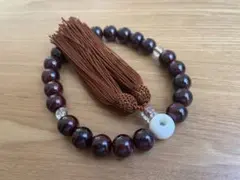 562. 紫檀　片手念珠　数珠　念珠　成田山　不動明王