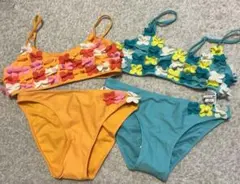 ZARA kids ザラキッズ 水着ビキニ 13ー14 新品未使用タグ付オレンジ