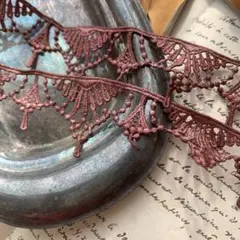 ジャンクジャーナル素材☆錆×カラフル染めアンティーク調ケミカルレース