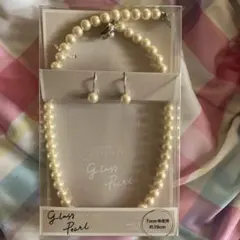 ガラスパール☆ネックレス＆イヤリングセット