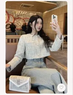 darich ファンシーツイードショートジャケット