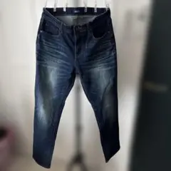 NAVY ダークブルー スリムフィットデニム