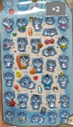 2セット　くま　ドロップシール