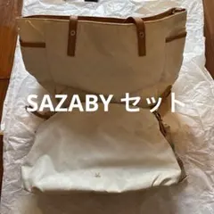 新品】SAZABY ワンショルダーバッグ ネイビー✖️ホワイト レザー切替