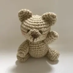 ハンドメイド くま あみぐるみ