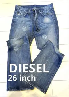 ディーゼル/Y2K/ダメージ/フレアデニム/26インチ/股下82