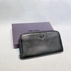 PRADA ブラック レザー 長財布 箱付き