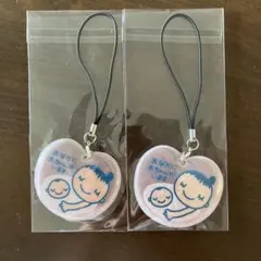 マタニティマーク ハート型ストラップ 2個セット