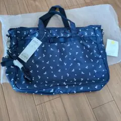 未使用 LeSportsac 犬刺繍トートバック￼ポーチ付き - メルカリ