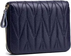 カードケース じゃばら 12枚収納 大容量 小銭入れ スキミング防止 ネイビー