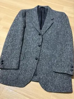 新品同様 MAGEE社 ドネガルツイード テーラードジャケット Lサイズ グレー 新品同様 MAGEE社 ドネガルツイード テーラードジャケット Lサイズ グレー