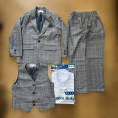 150cm チェック柄 フォーマルスーツセット