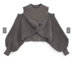 GRL グレイル grl フェザードッキングニットトップス[tu1287]