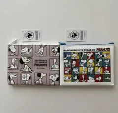 スヌーピー フラットポーチ　2個セット