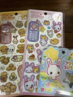 フワフワらびちゃん　なっとうちゃん　シールセット