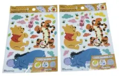 【新品】　くまのプーさん ステッカーシート シール　ステッカー　2枚セット
