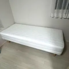 【送料込】 無印良品 ベッド 脚付マットレス 高密度ポケットコイル スモール