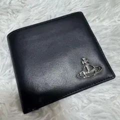 Vivienne Westwood 二つ折り財布　レザー　ブラック　オーブ