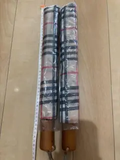 チオビタドリンク　折りたたみ傘　2本　チェック柄　茶系　新品未使用