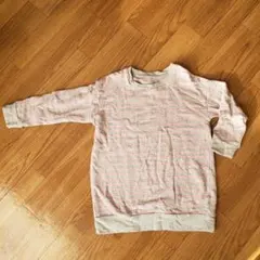 キッズ ユニクロのトレーナー グレー×ピンク