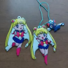➀セーラームーン うちわキーホルダー セーラーサターン セーラーちび