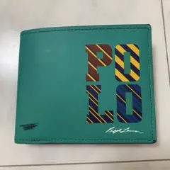 【新品未使用】 POLO RALPH LAUREN 牛革 二つ折り財布 ロゴ