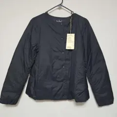 無印良品　 軽量ダウンポケッタブル ノーカラージャケット 婦人/黒/Mサイズ