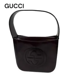 ☆【保存袋付き】グッチ GUCCI トートバッグ エナメル ボルドー